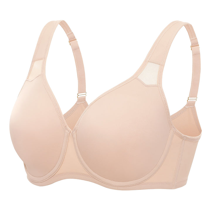 Julia Smooth Underwire Minimizer Seamless Bra | B-H Cup| Beige-Black