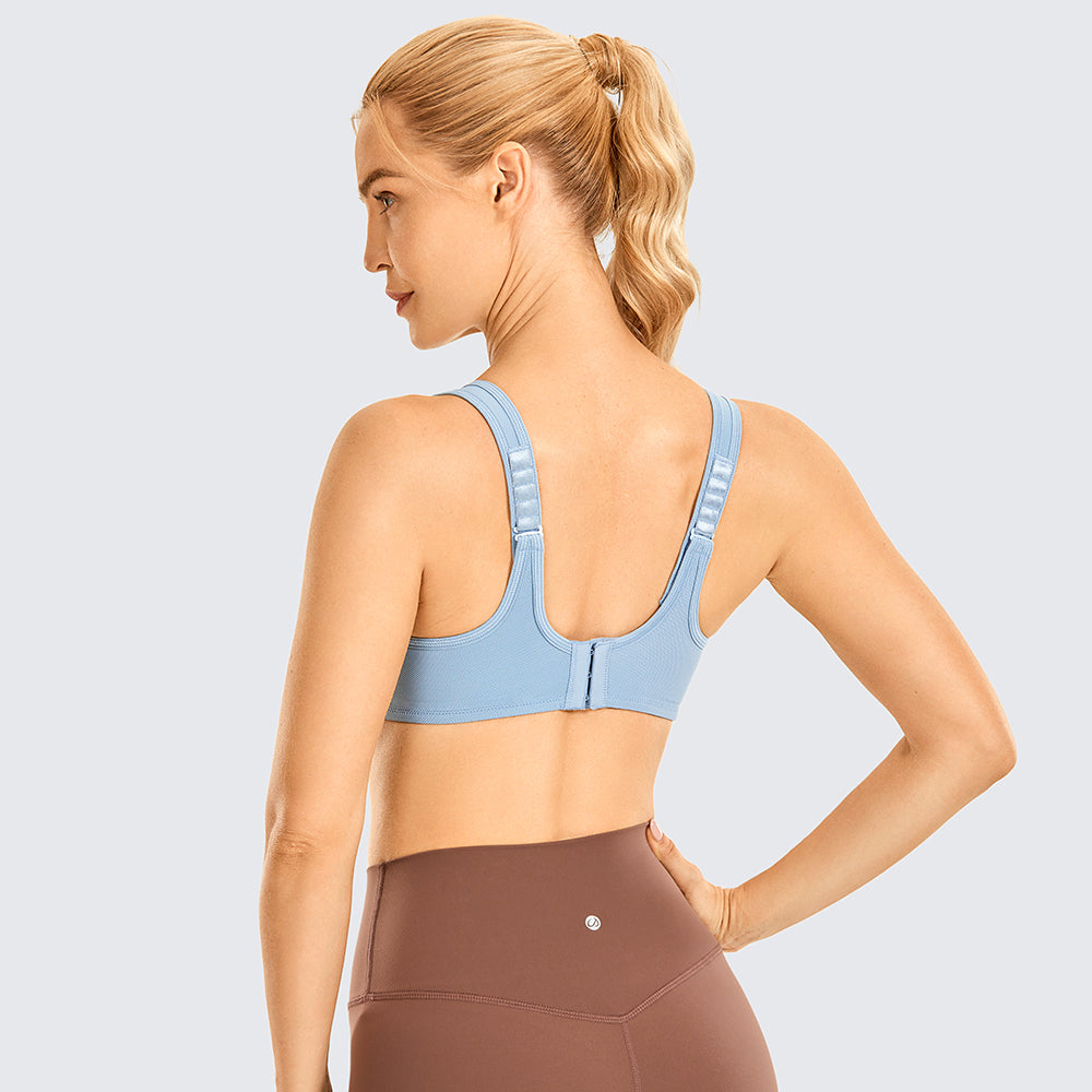 Keyla High Impact Double-layer Outer Underwire Sports Bra| C-G Cup| Aqua - Lotus