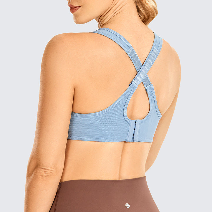 Keyla High Impact Double-layer Outer Underwire Sports Bra| C-G Cup| Aqua - Lotus