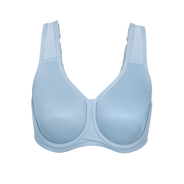 Keyla High Impact Double-layer Outer Underwire Sports Bra| C-G Cup| Aqua - Lotus