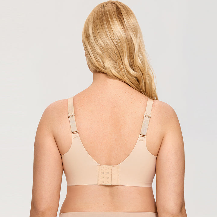 Leona Wireless Seamless Unlined Bralette| B-DDD | Beige-Black