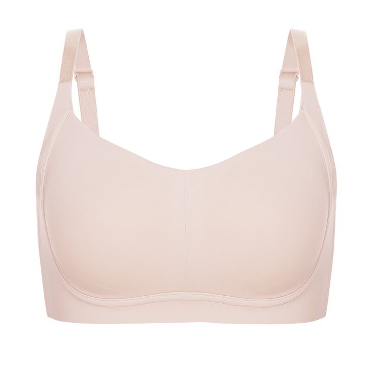 Leona Wireless Seamless Unlined Bralette| B-DDD | Beige-Black