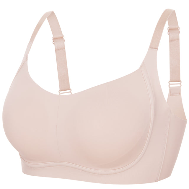 Leona Wireless Seamless Unlined Bralette| B-DDD | Beige-Black