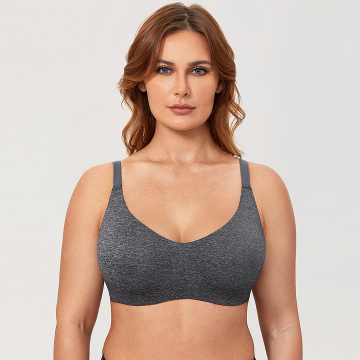 Genny Seamless Unlined Underwire Bralette| B-DDD | Marl