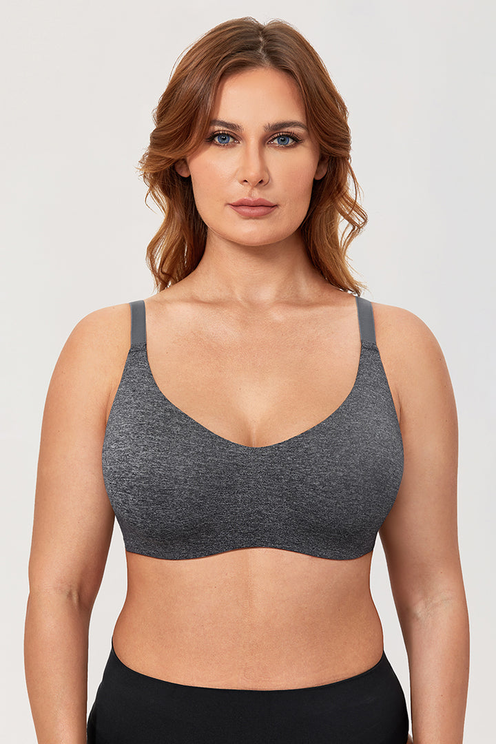 Genny Seamless Unlined Underwire Bralette| B-DDD | Marl