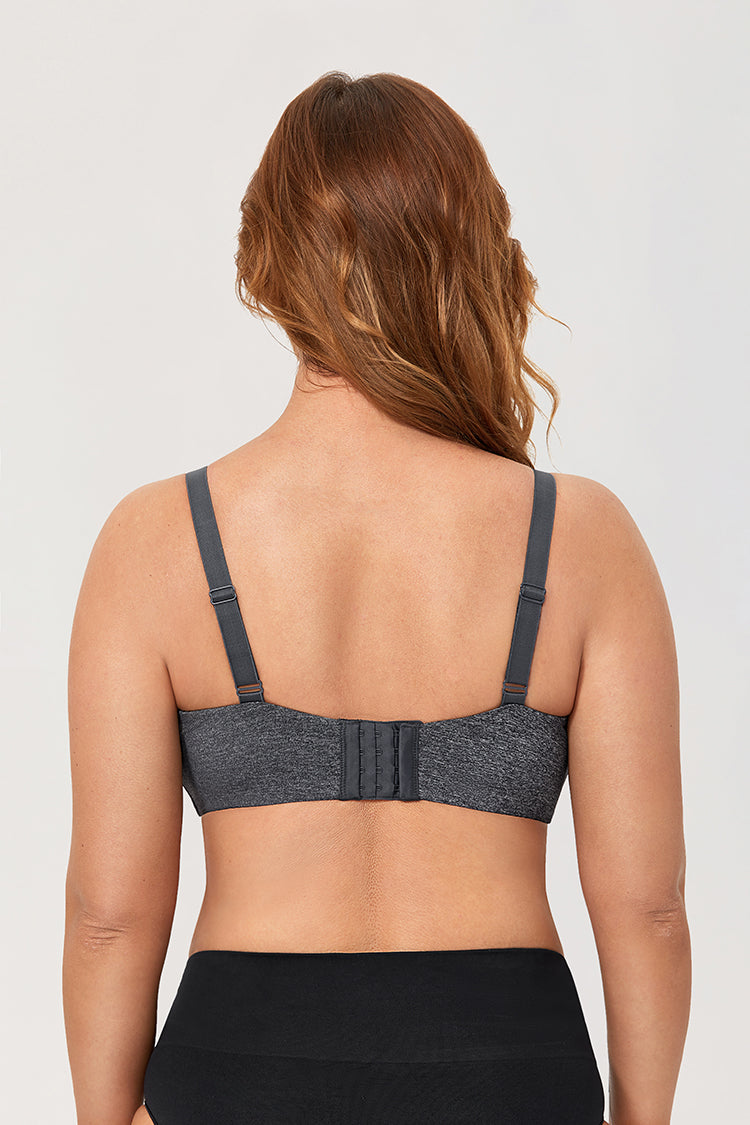 Genny Seamless Unlined Underwire Bralette| B-DDD | Marl