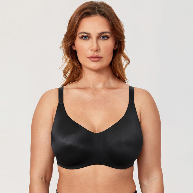 Genny Seamless Unlined Underwire Bralette| B-DDD | Beige-Black